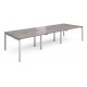 Adapt 1200mm Deep Sliding Top Triple Back to Back Bench Desk